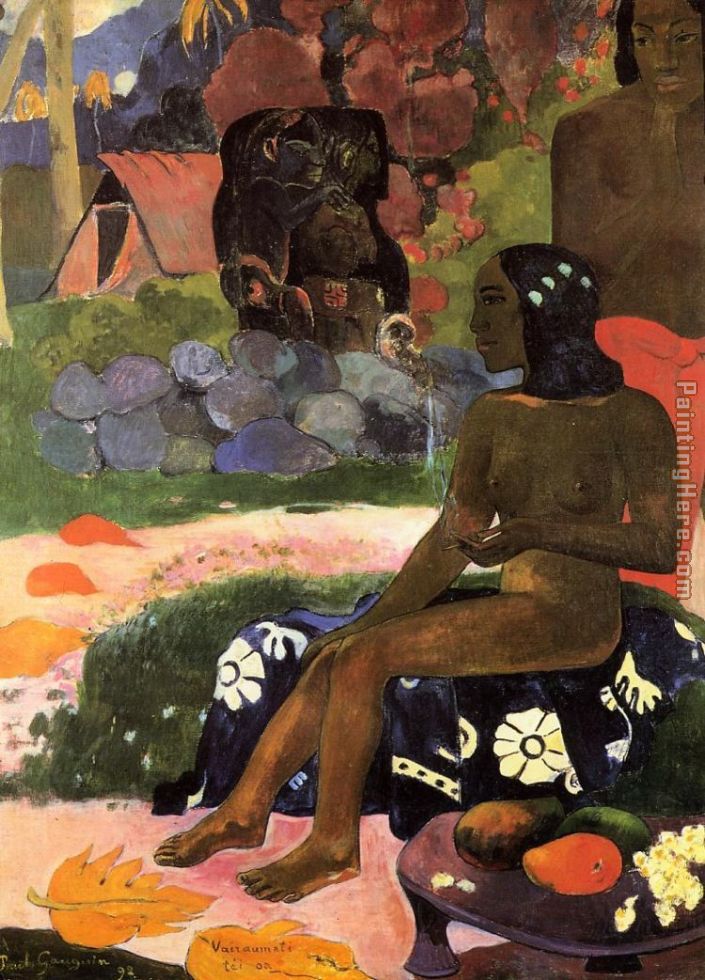 Her Name is Viaraumati painting - Paul Gauguin Her Name is Viaraumati art painting
